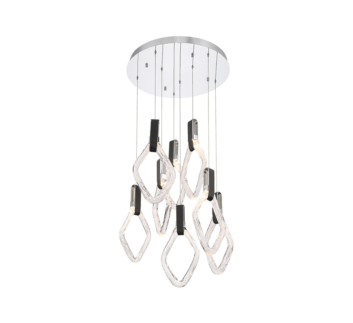 CATANIA Chandelier Chrome DEL INTÉGRÉ - 10102-01 | Lib-&-Co