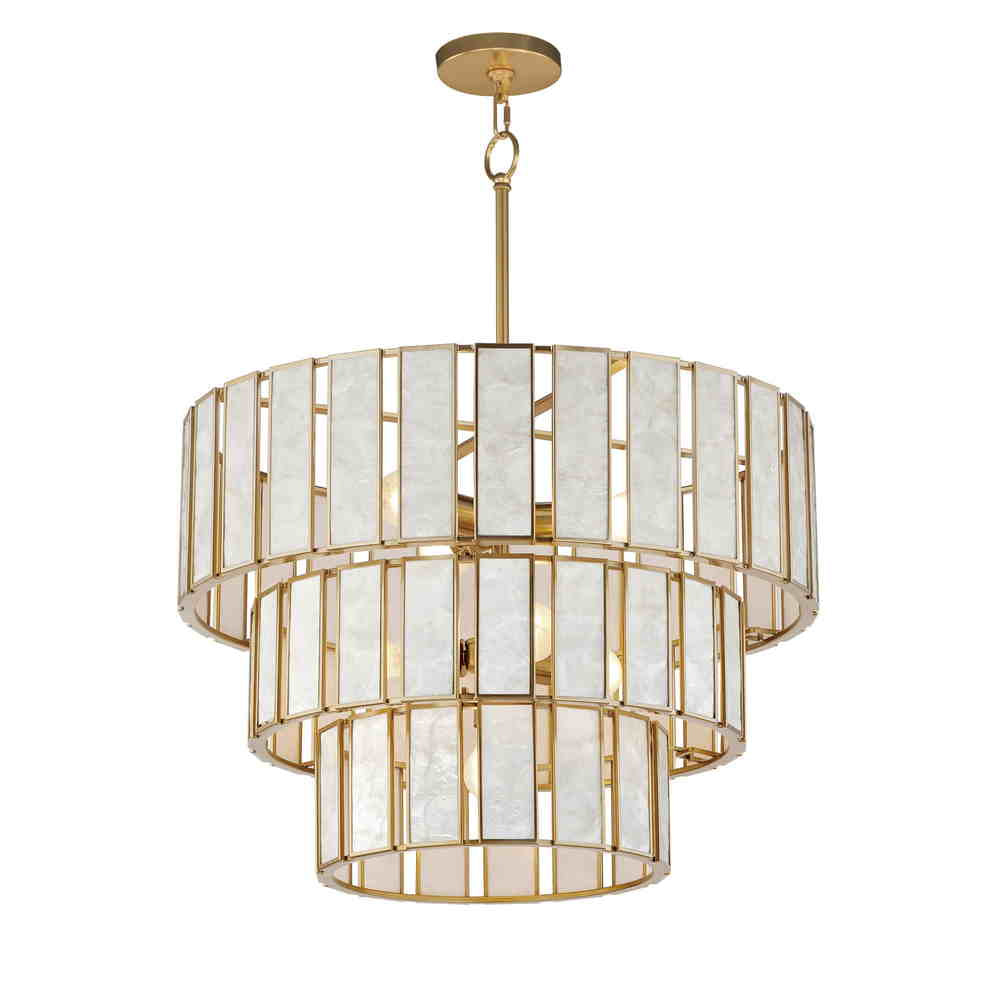 MIRAMAR Chandelier Or - 12808CZNAB | MAXIM/ET2