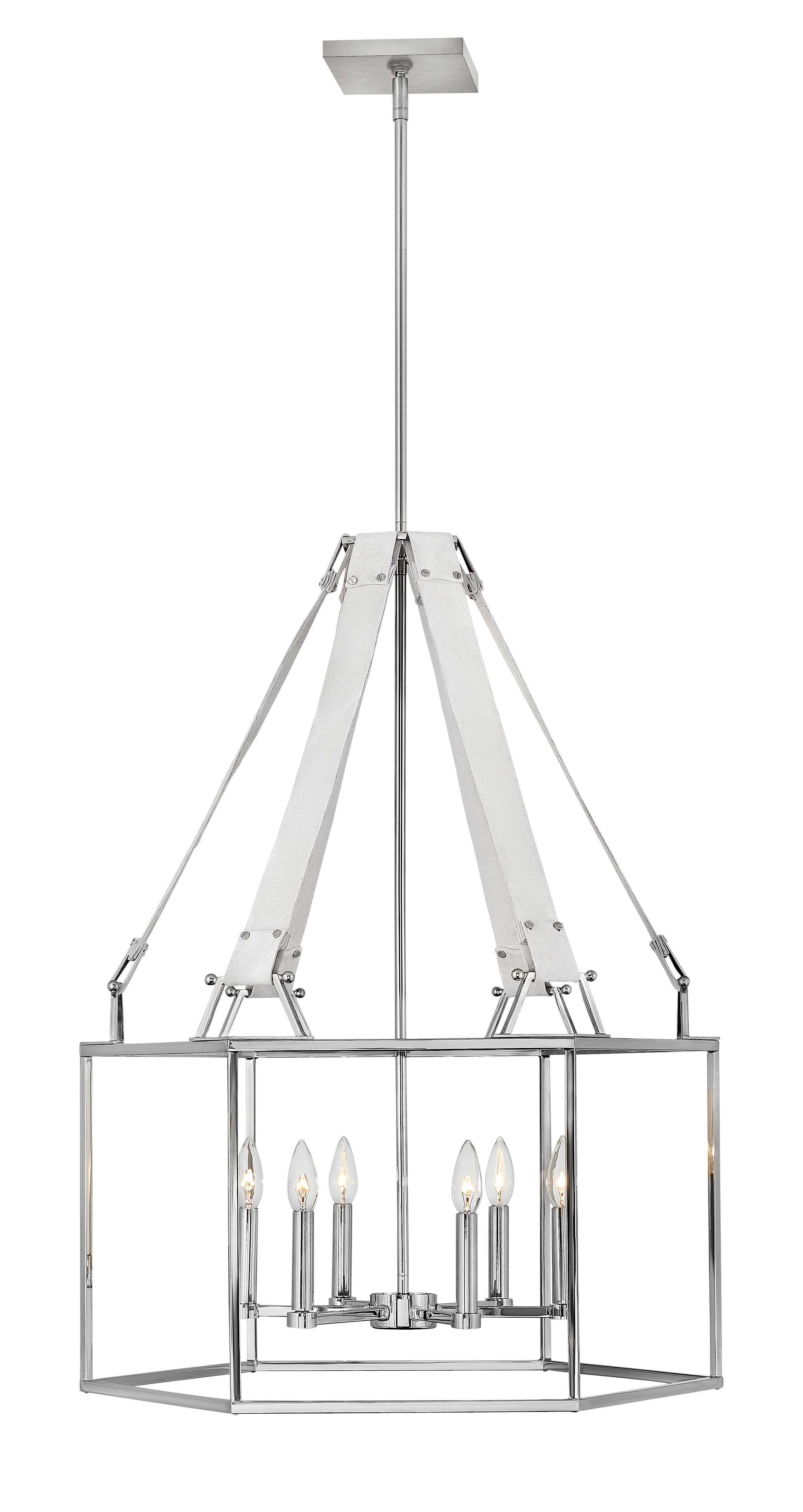 MONROE Chandelier Nickel - 34206PNI | HINKLEY