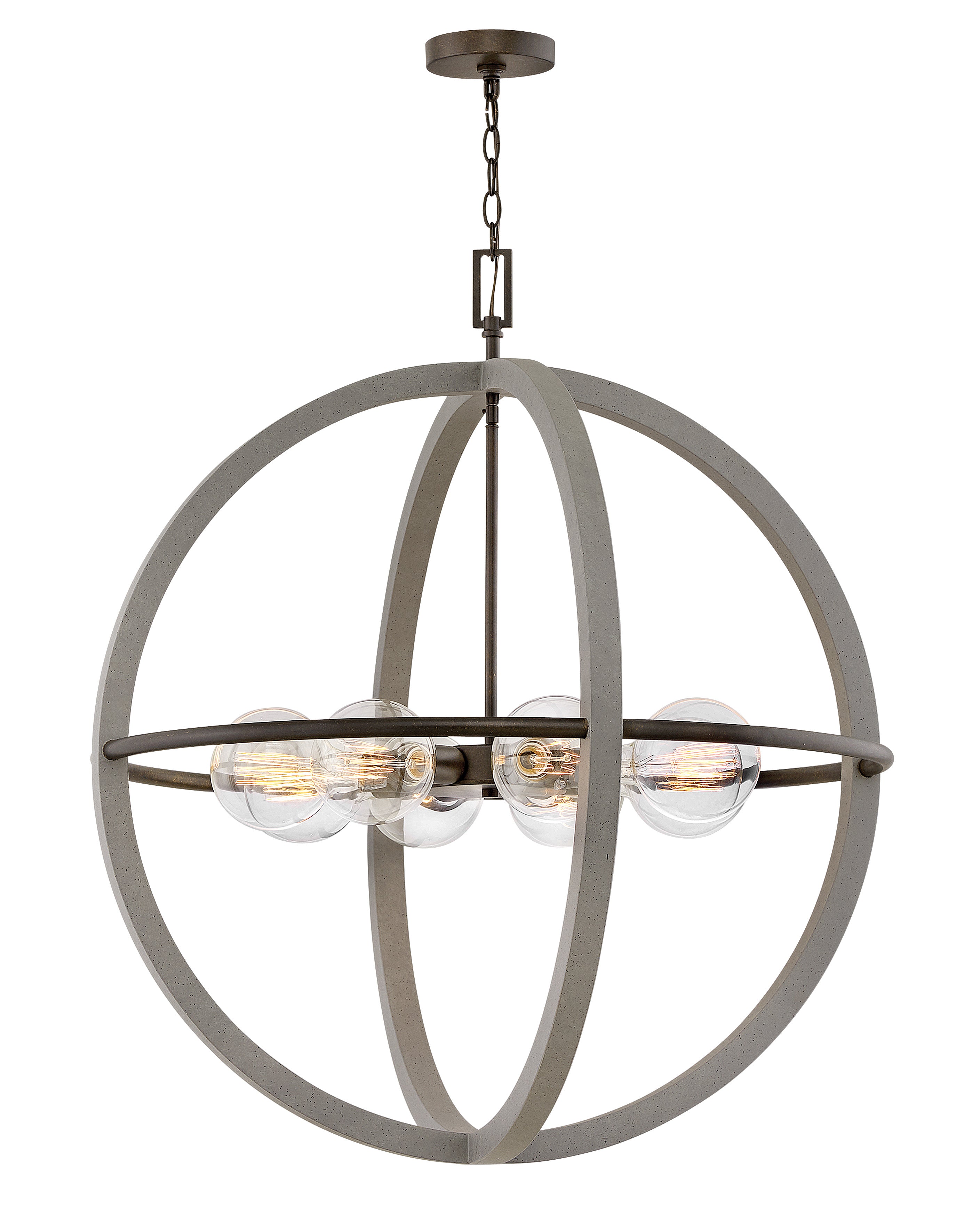 BODIE Chandelier Gris - 3428DC | HINKLEY