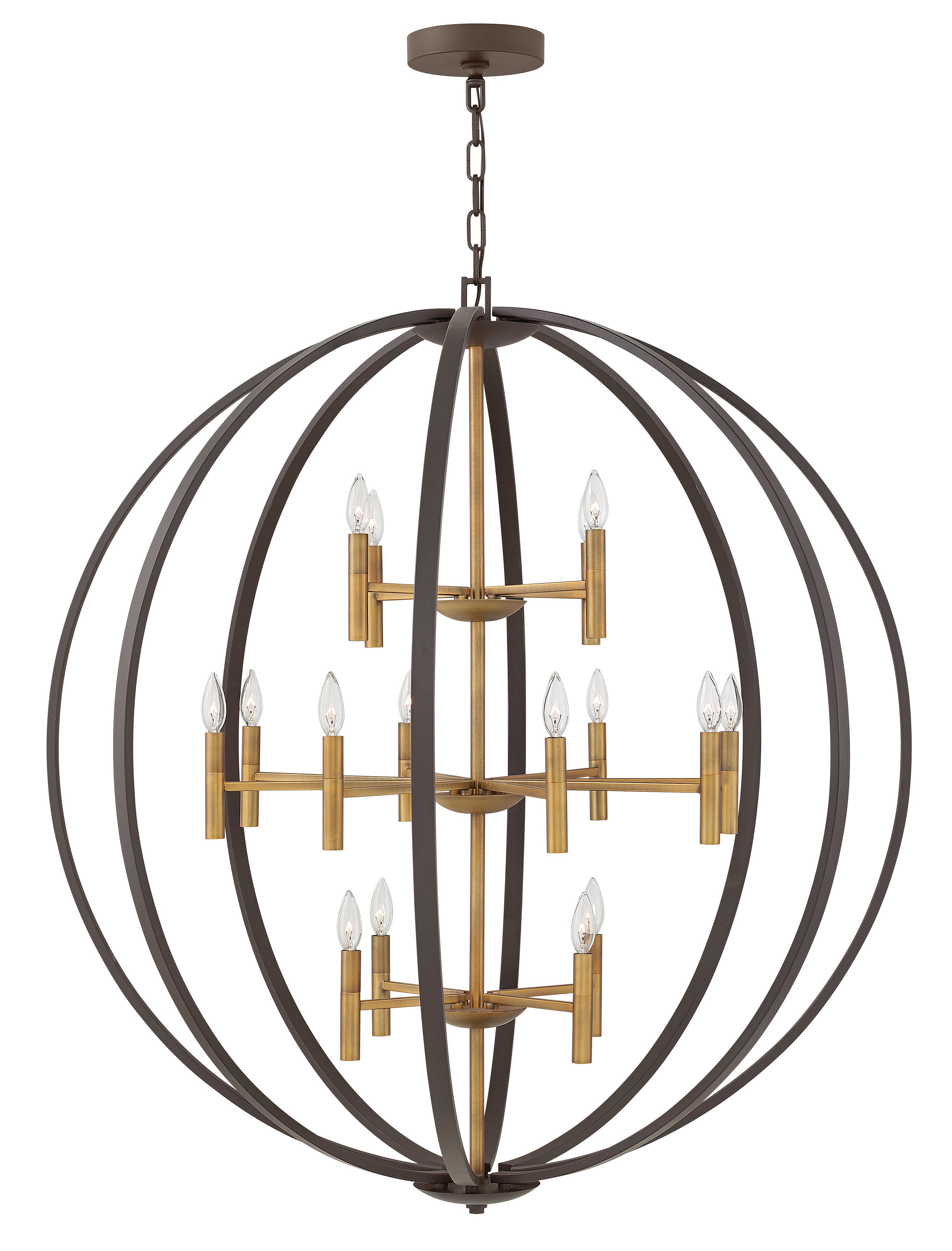 EUCLID Chandelier Bronze - 3464SB | HINKLEY