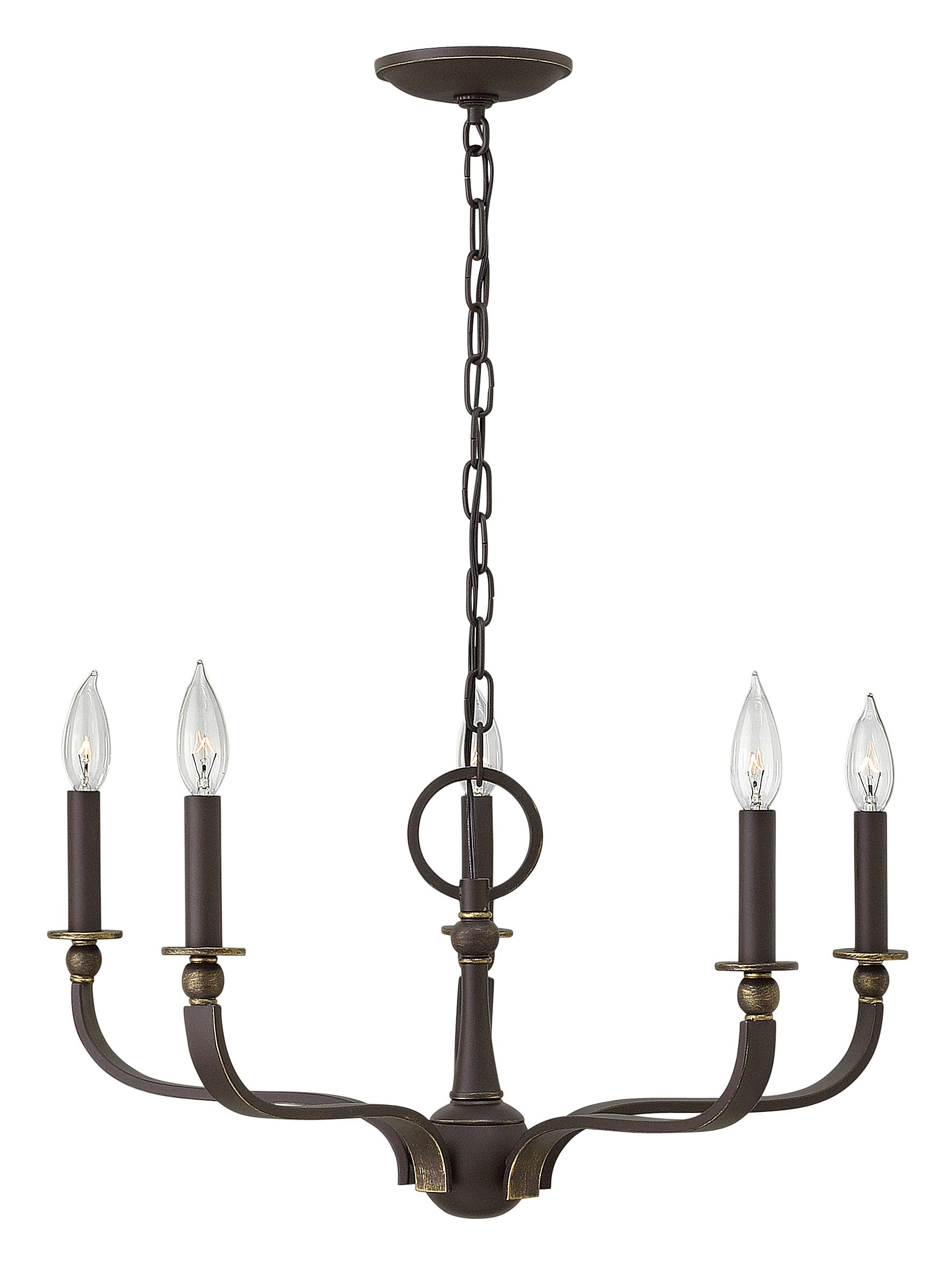 RUTHERFORD Chandelier Bronze - 3595OZ | HINKLEY