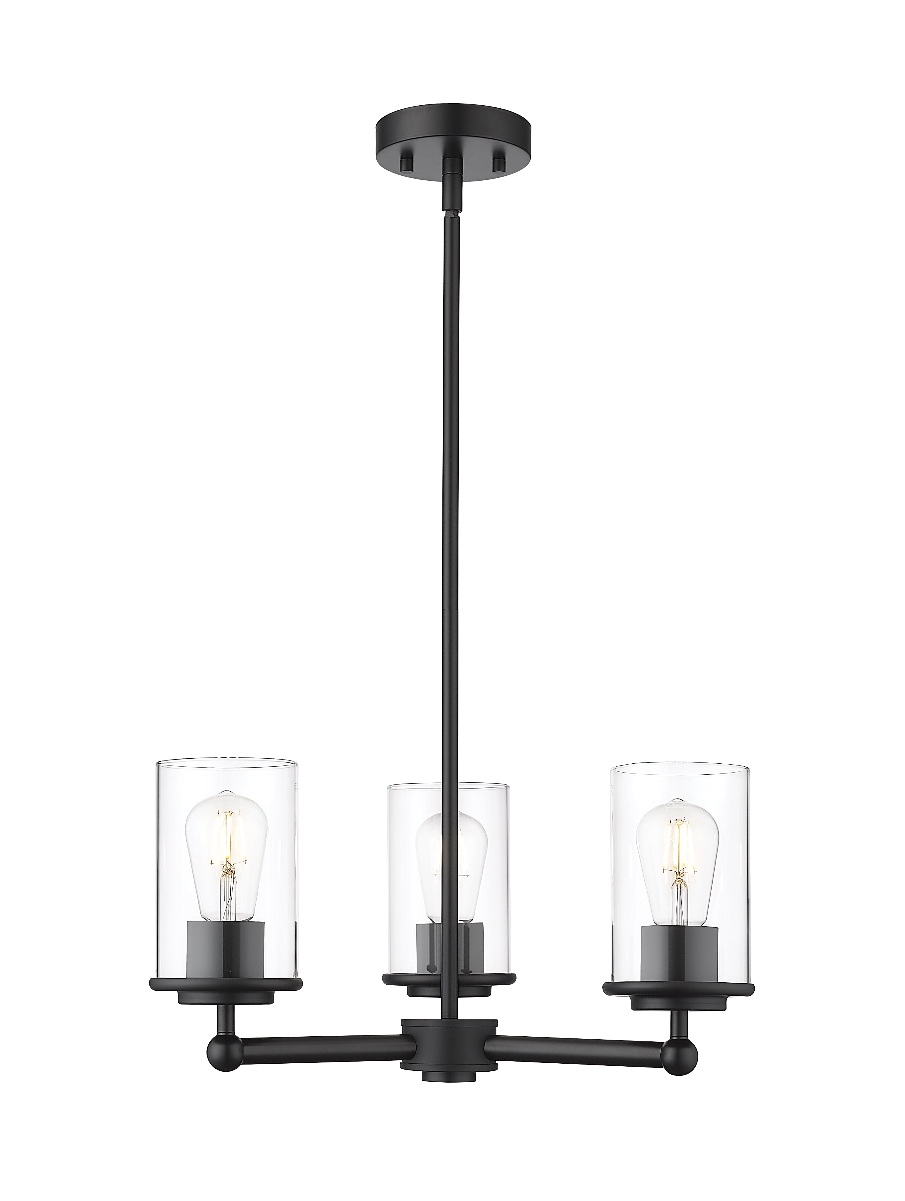 THAYER Chandelier Noir - 742-3MB | Z-LITE