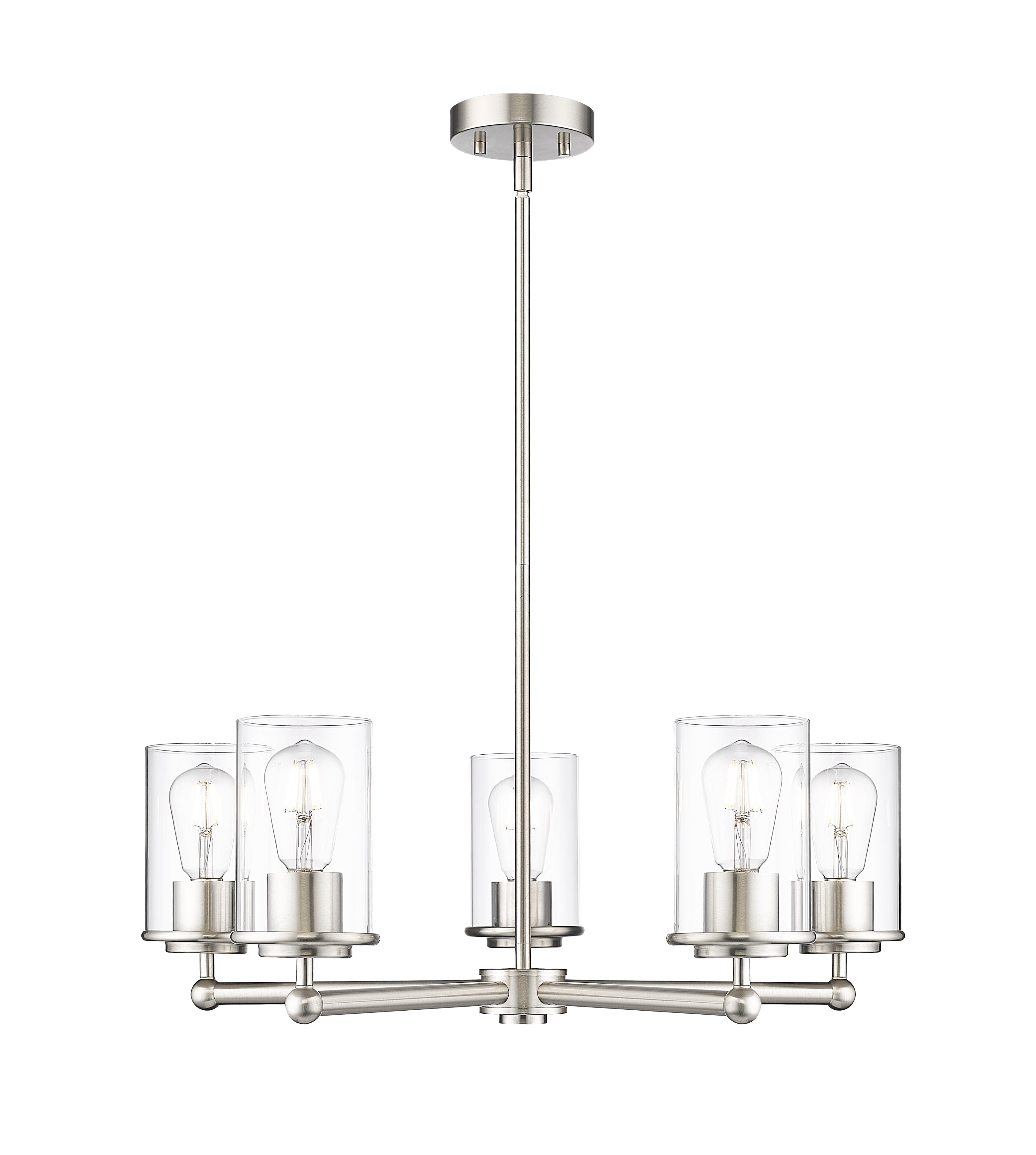 THAYER Chandelier Nickel - 742-5BN | Z-LITE