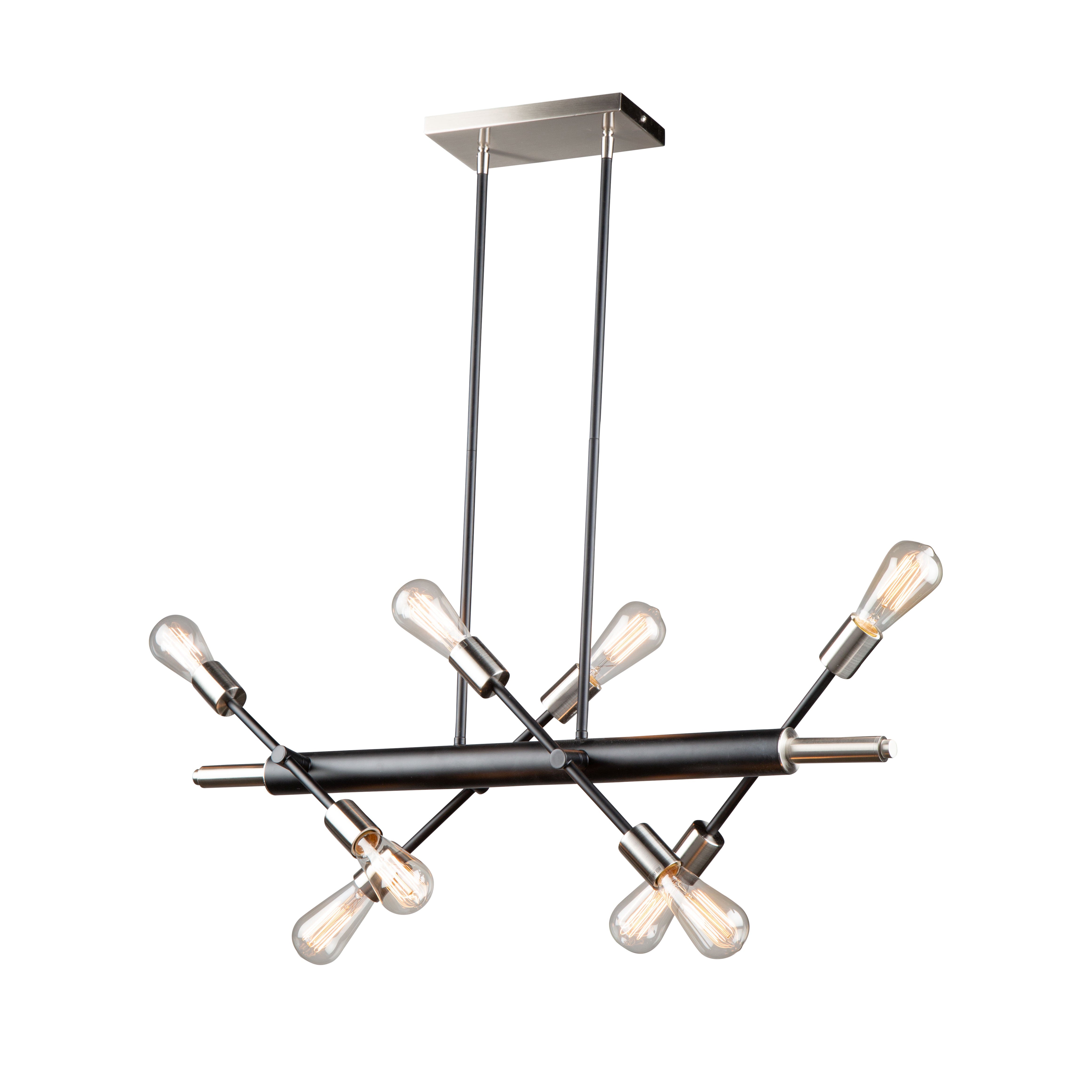 Truro Chandelier Nickel, Noir - AC11254NB | ARTCRAFT