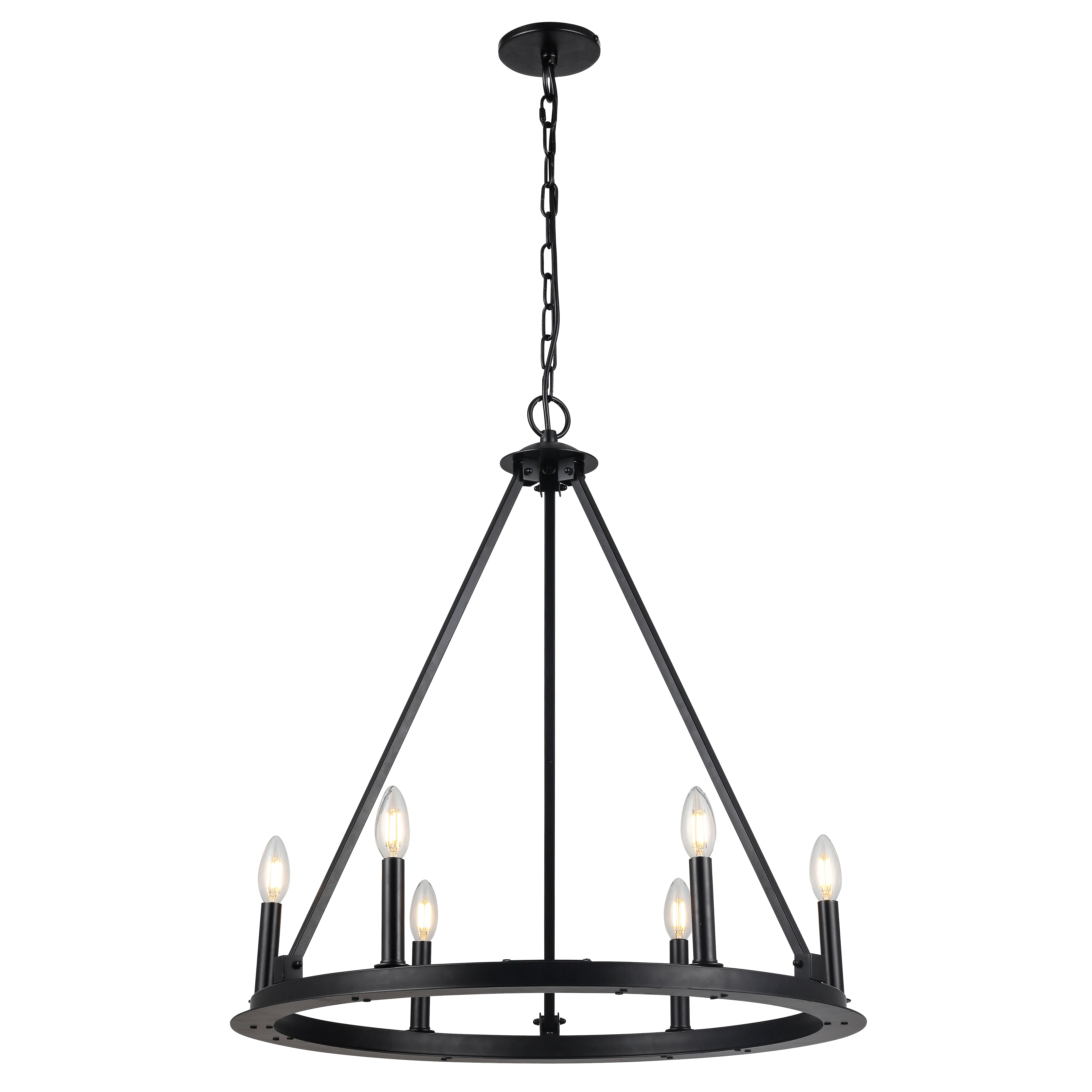 COLBY Chandelier Black - CLB-266C-MB | DAINOLITE