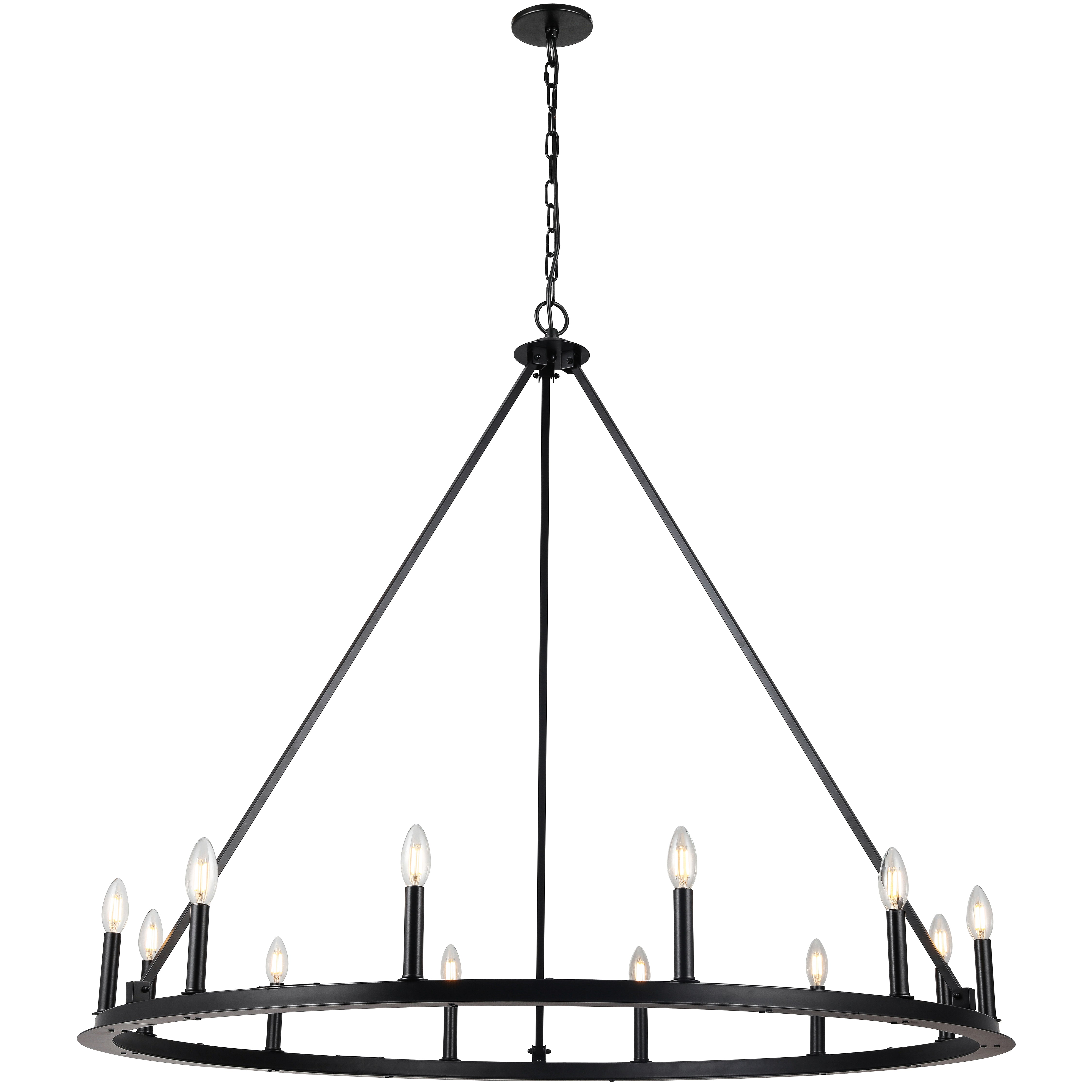 COLBY Chandelier Black - CLB-4812C-MB | DAINOLITE