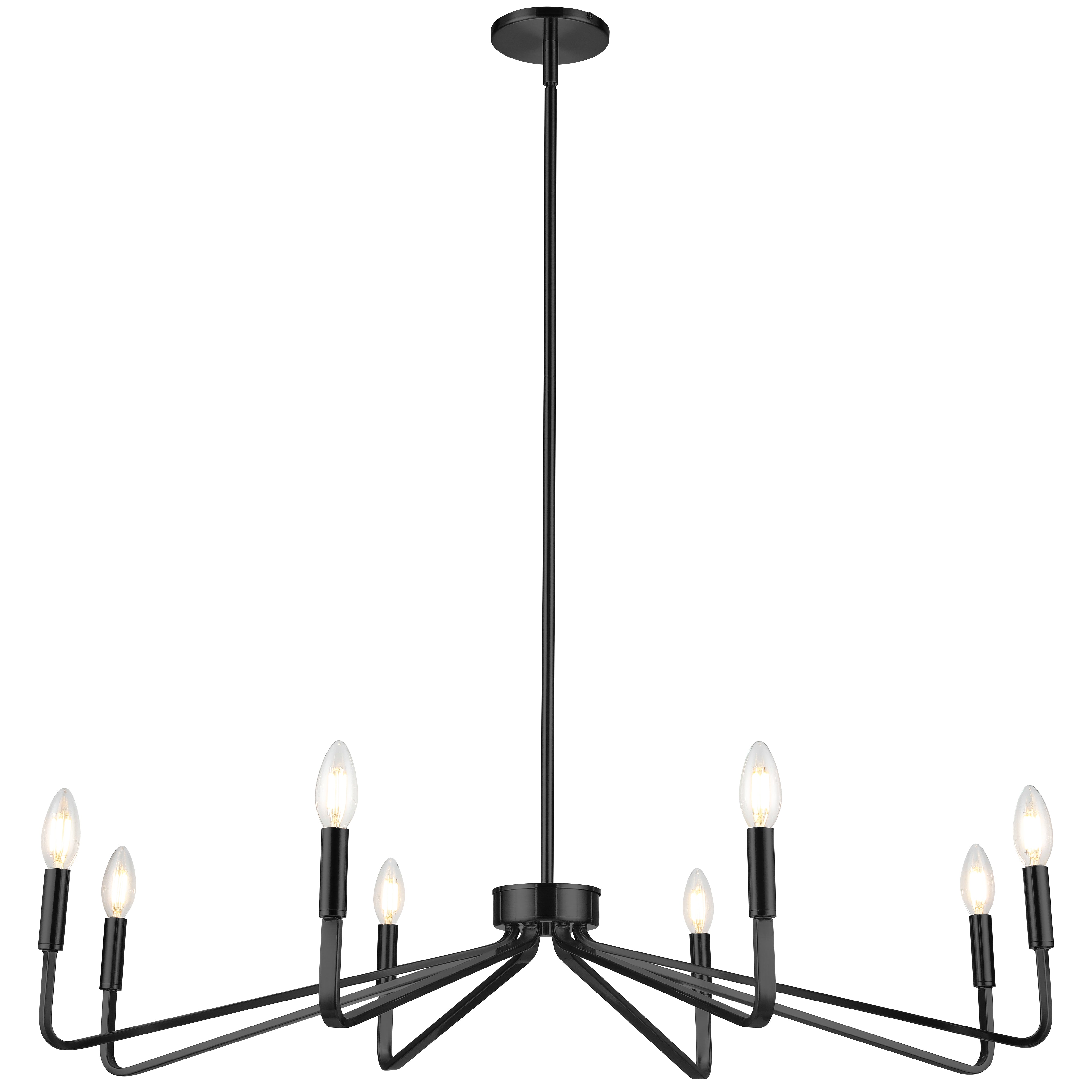 CLAYTON Chandelier Black - CLN-388C-MB | DAINOLITE