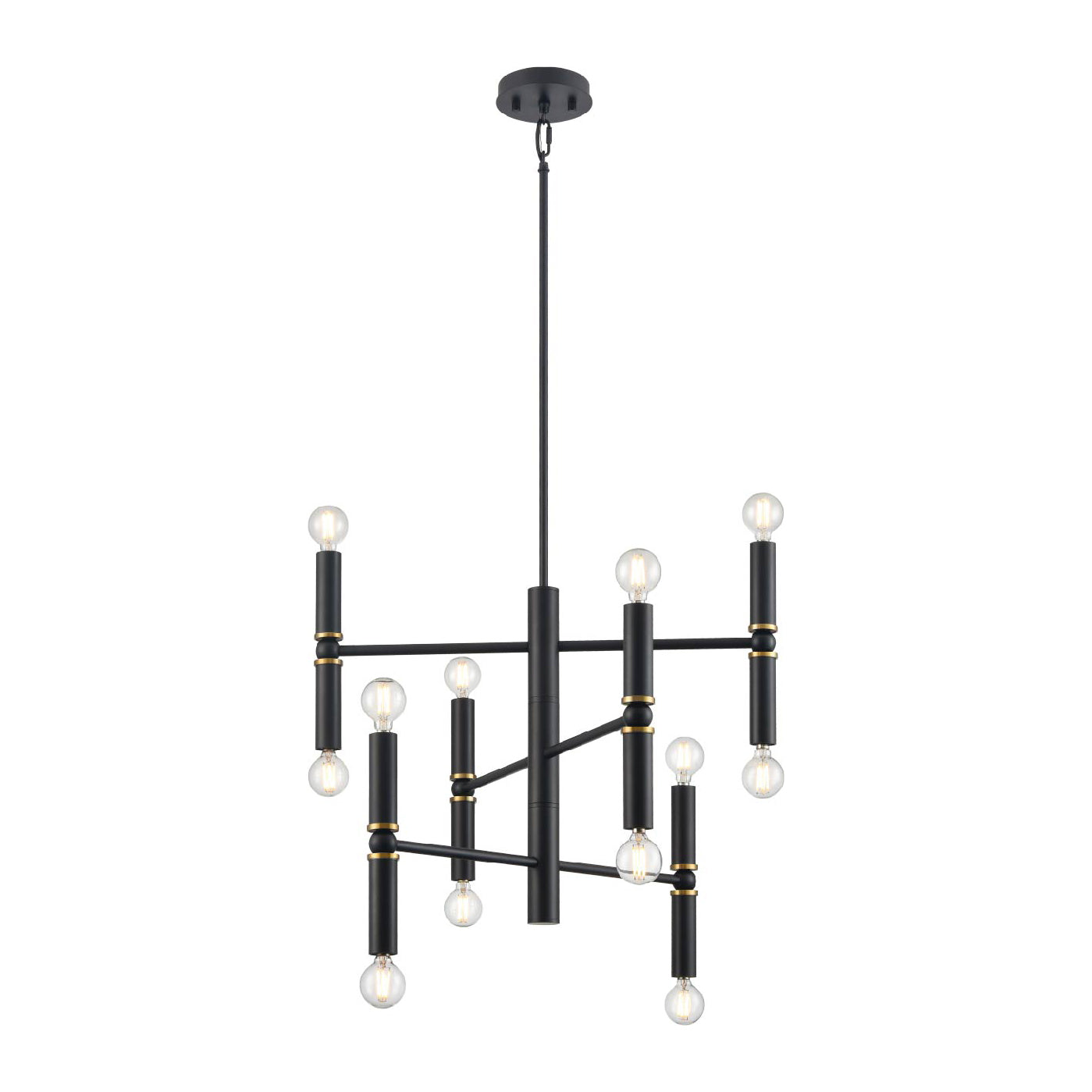 KLONDIKE Chandelier Noir - DVP42824EB+MF | DVI