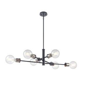 LAKE LOUISE Chandelier Noir - DVP47602MF+EB | DVI