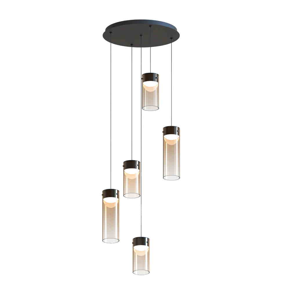 HIGHBALL Chandelier Gris DEL INTÉGRÉ - E21185-05GM | MAXIM/ET2