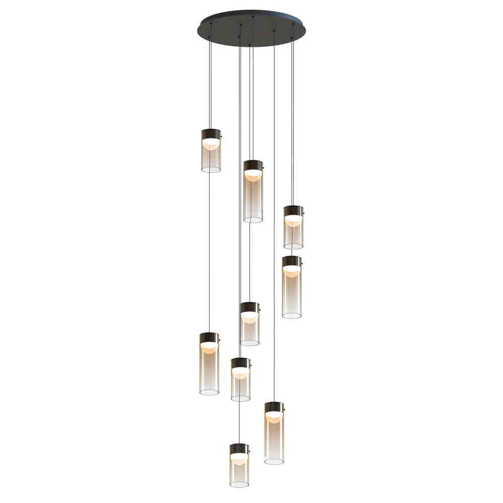 HIGHBALL Chandelier Gris DEL INTÉGRÉ - E21189-05GM | MAXIM/ET2