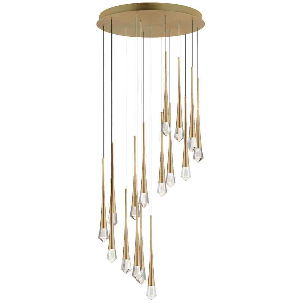 PIERCE Chandelier Or DEL INTÉGRÉ - E24230-122GLD | MAXIM/ET2