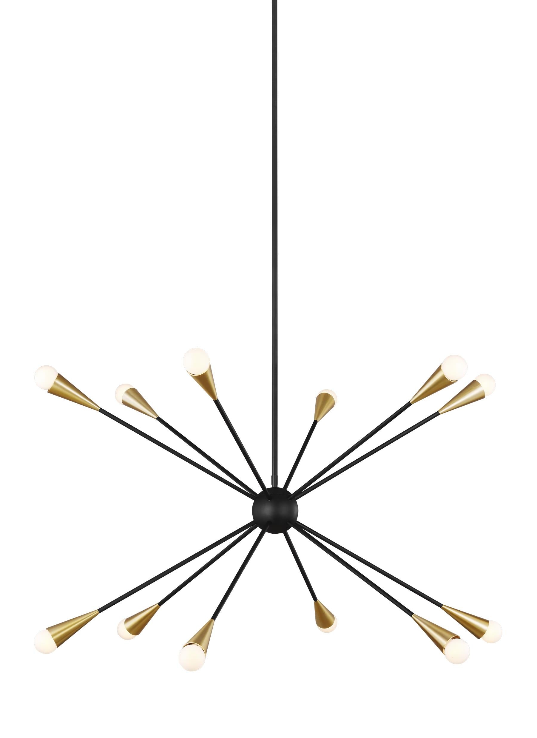 JAX Pendant Black, Gold - EC10312MBK | GENERATION LIGHTING