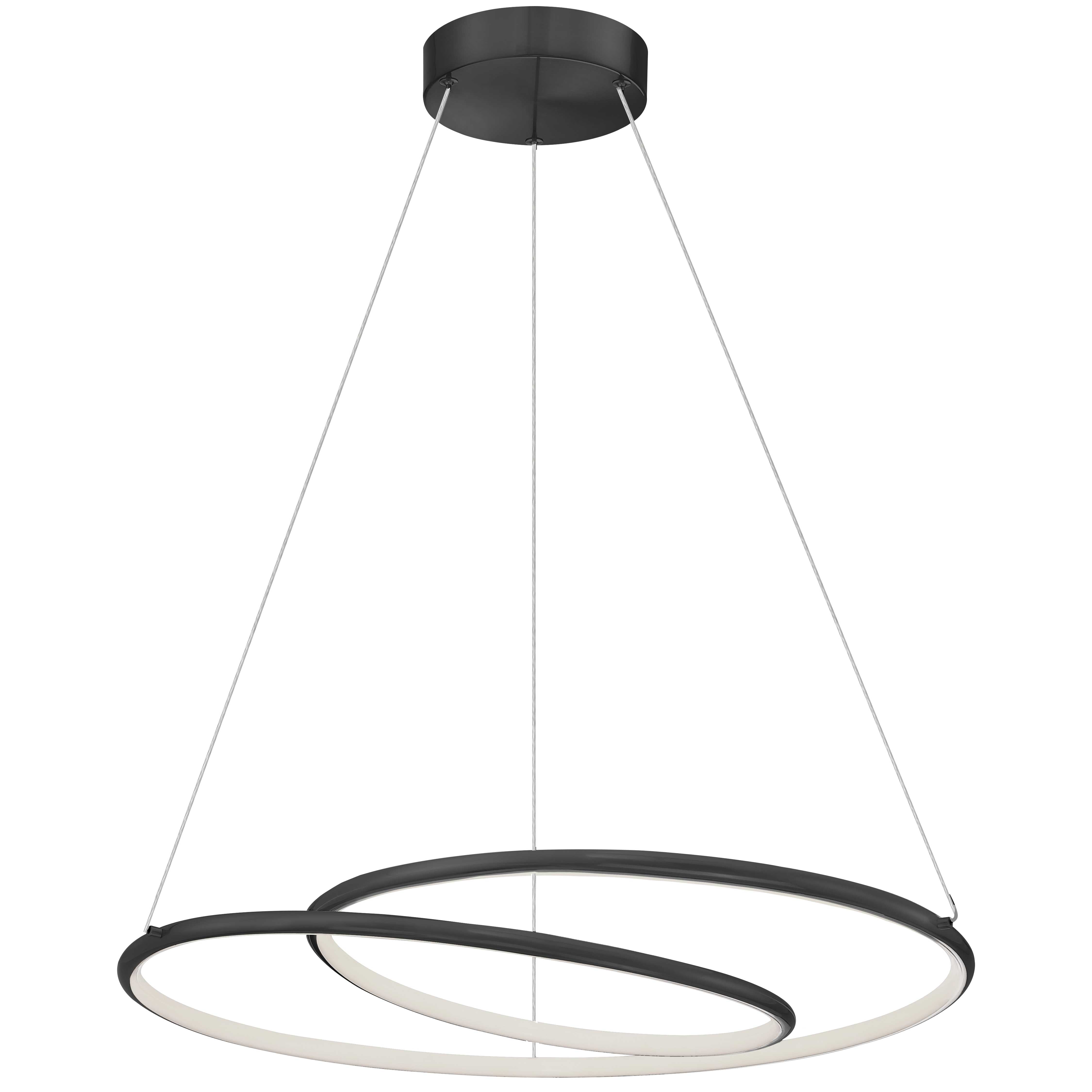 GABRIEL Chandelier Black INTEGRATED LED - GBL-2438LEDC-MB | DAINOLITE