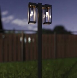 STOCKHOLM Luminaire sur poteau Noir - KIT 21636-CP01 | Snoc