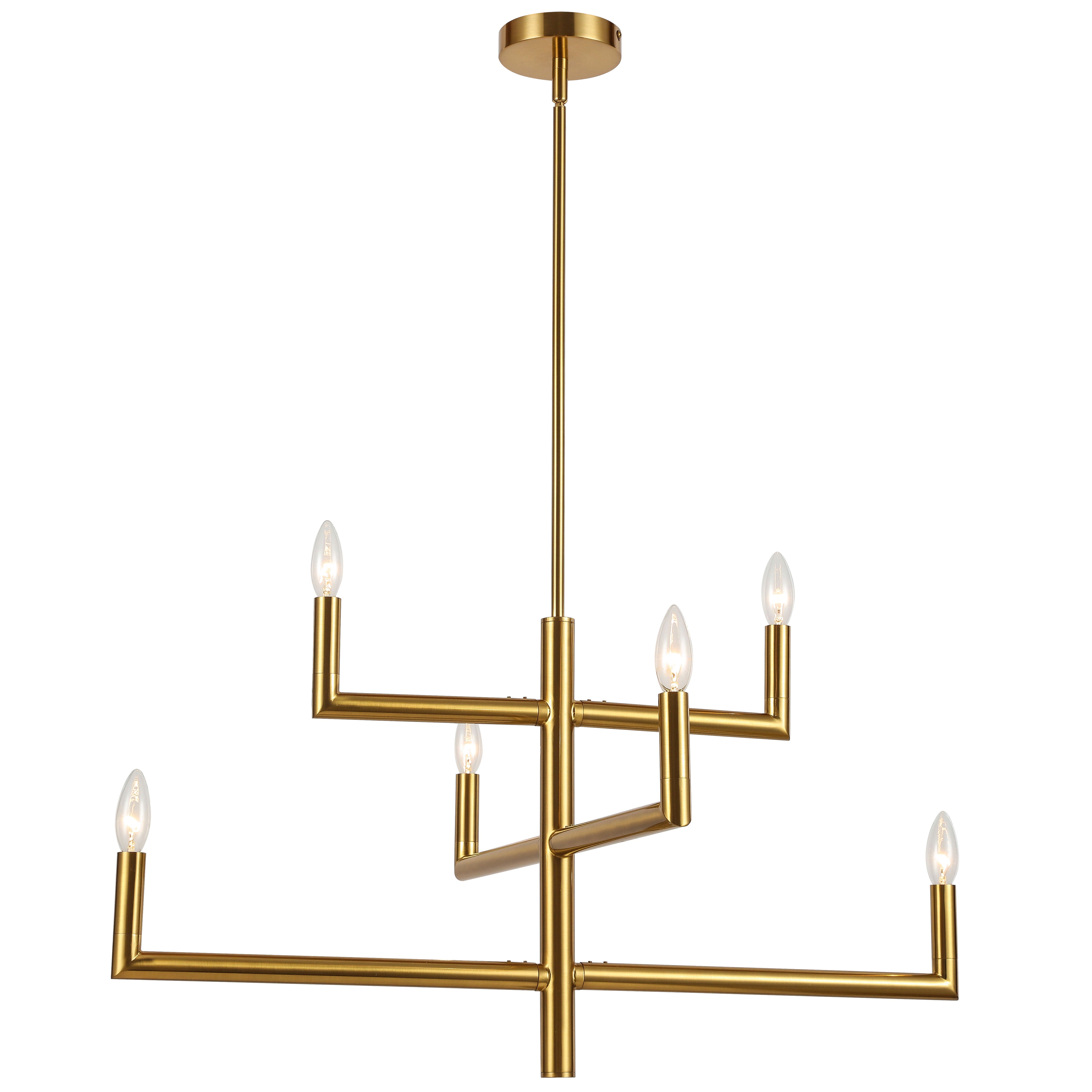 NORA Chandelier Gold - NOR-326C-AGB | DAINOLITE