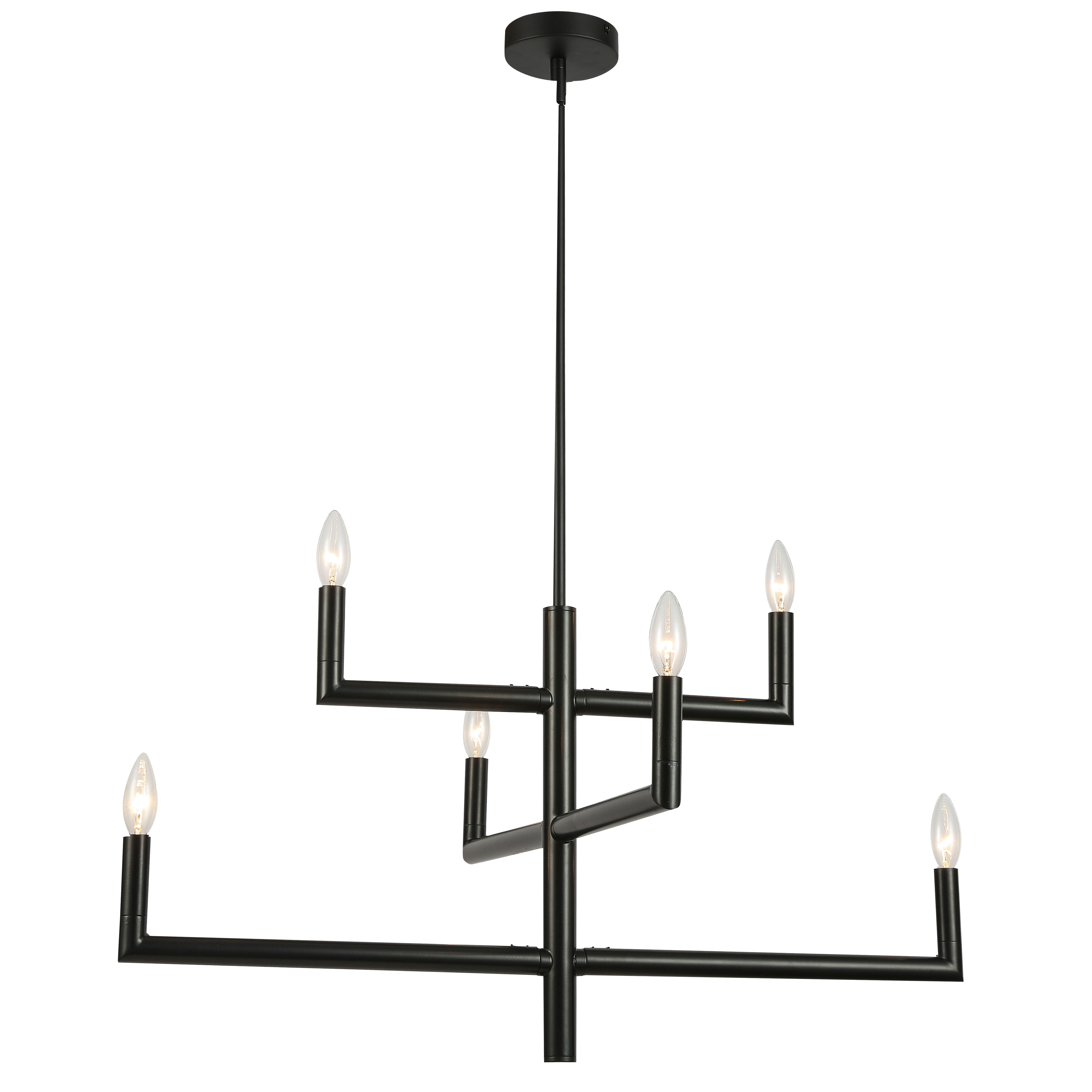 NORA Chandelier Black - NOR-326C-MB | DAINOLITE