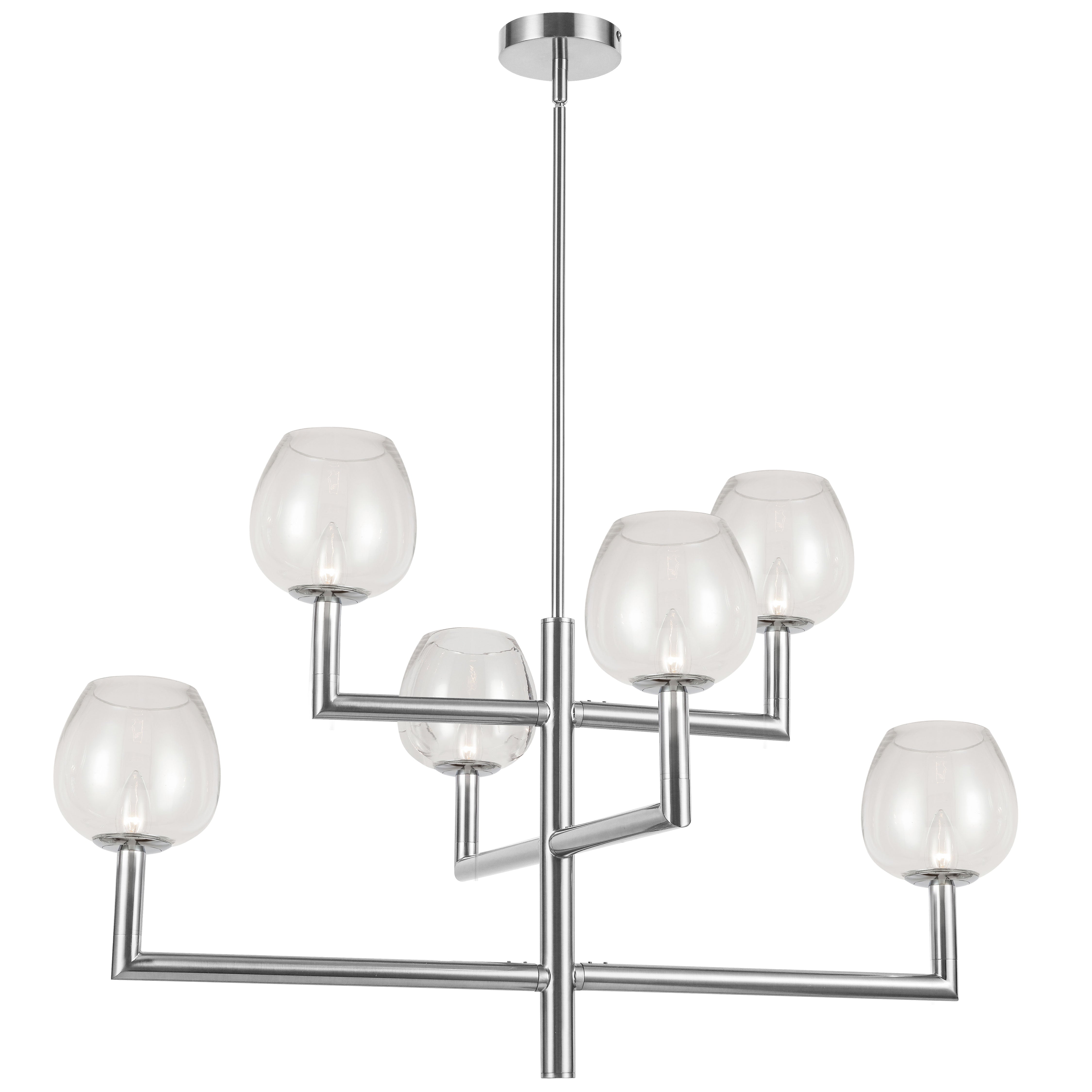 NORA Chandelier Chrome - NOR-326C-PC-CLR | DAINOLITE