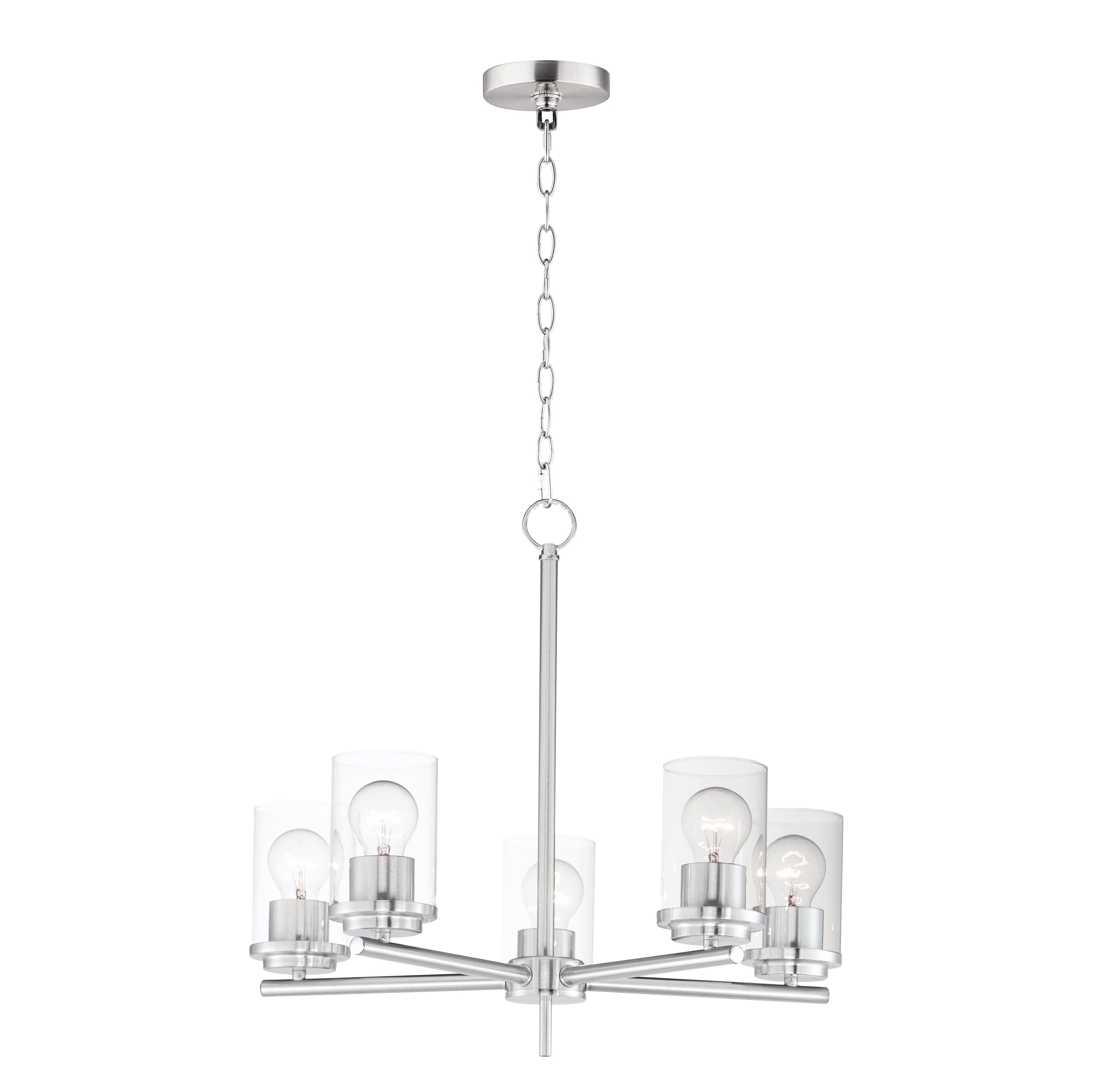 CORONA Chandelier Nickel - 10205CLSN | MAXIM/ET2