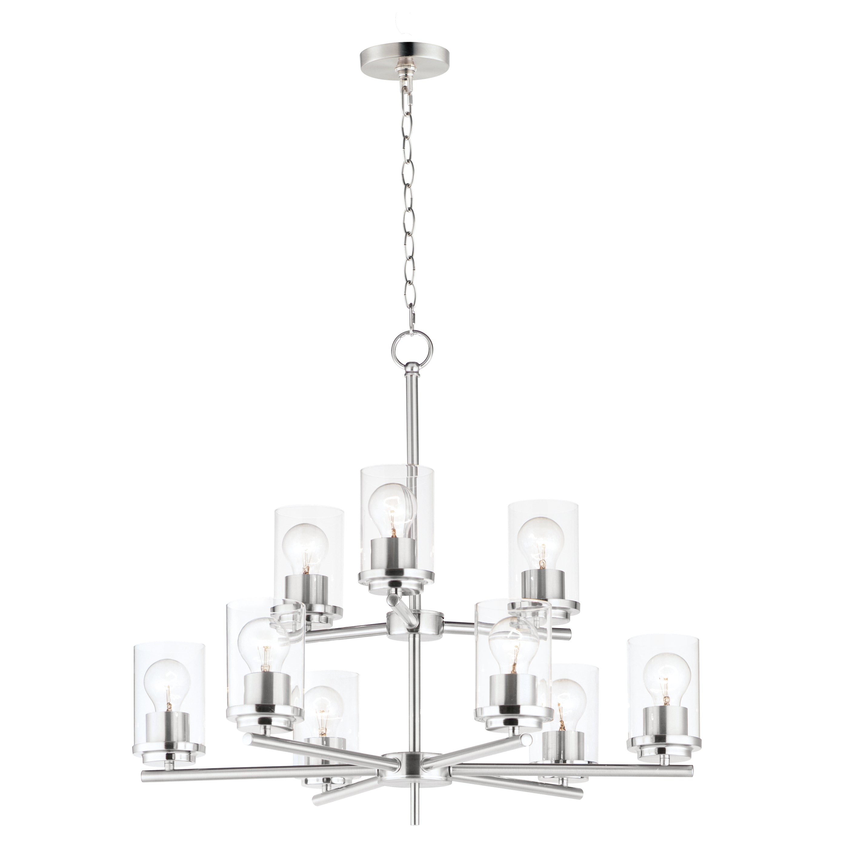 CORONA Chandelier Nickel - 10206CLSN | MAXIM/ET2