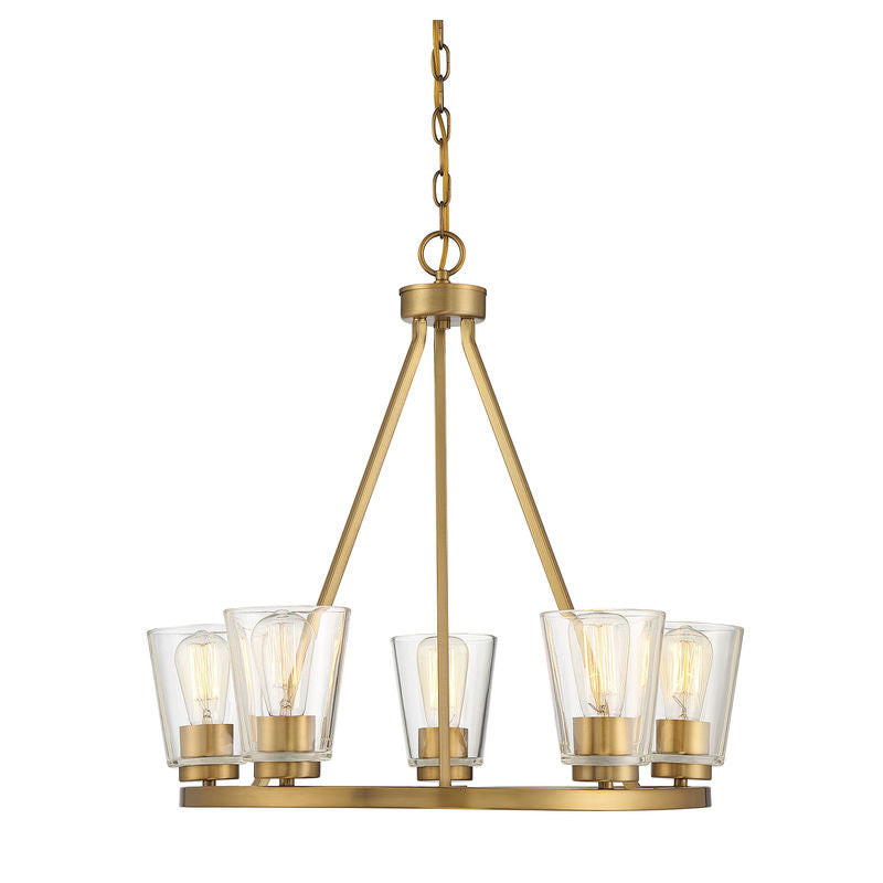 CALHOUN Chandelier Or - 1-1021-5-322 | SAVOYS