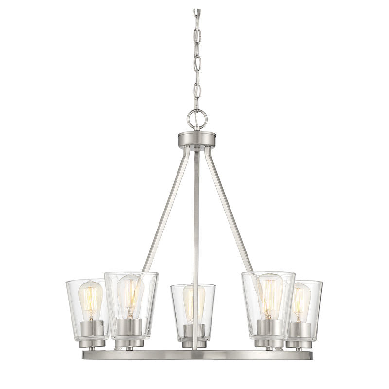 CALHOUN Chandelier Nickel - 1-1021-5-SN | SAVOYS