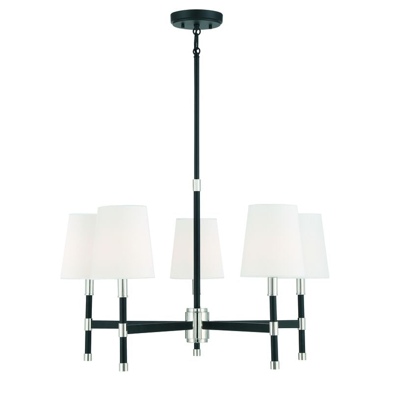 BRODY Chandelier Noir, Nickel - 1-1630-5-173 | SAVOYS