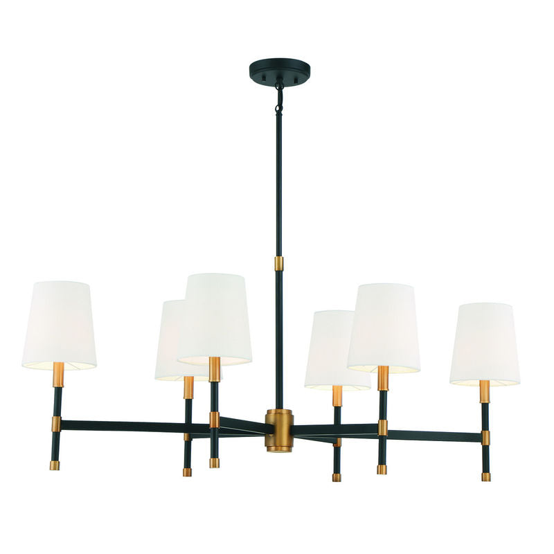 BRODY Chandelier Noir, Or - 1-1631-6-143 | SAVOYS