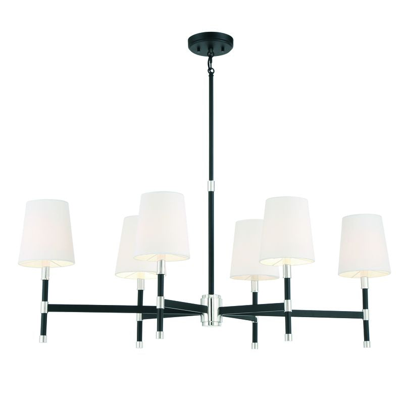 BRODY Chandelier Noir, Nickel - 1-1631-6-173 | SAVOYS