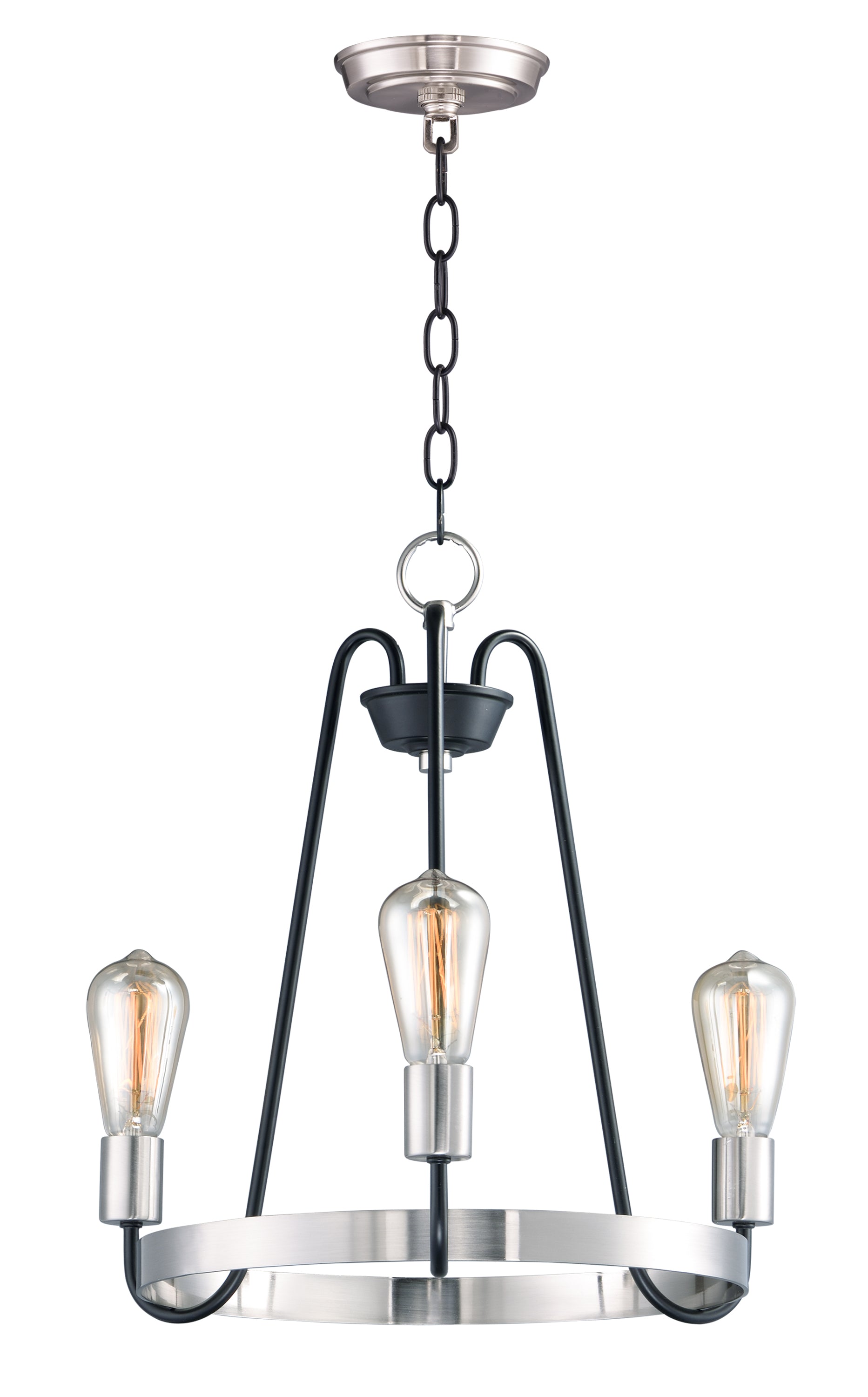 HAVEN Chandelier Noir, Nickel - 11733BKSN | MAXIM/ET2