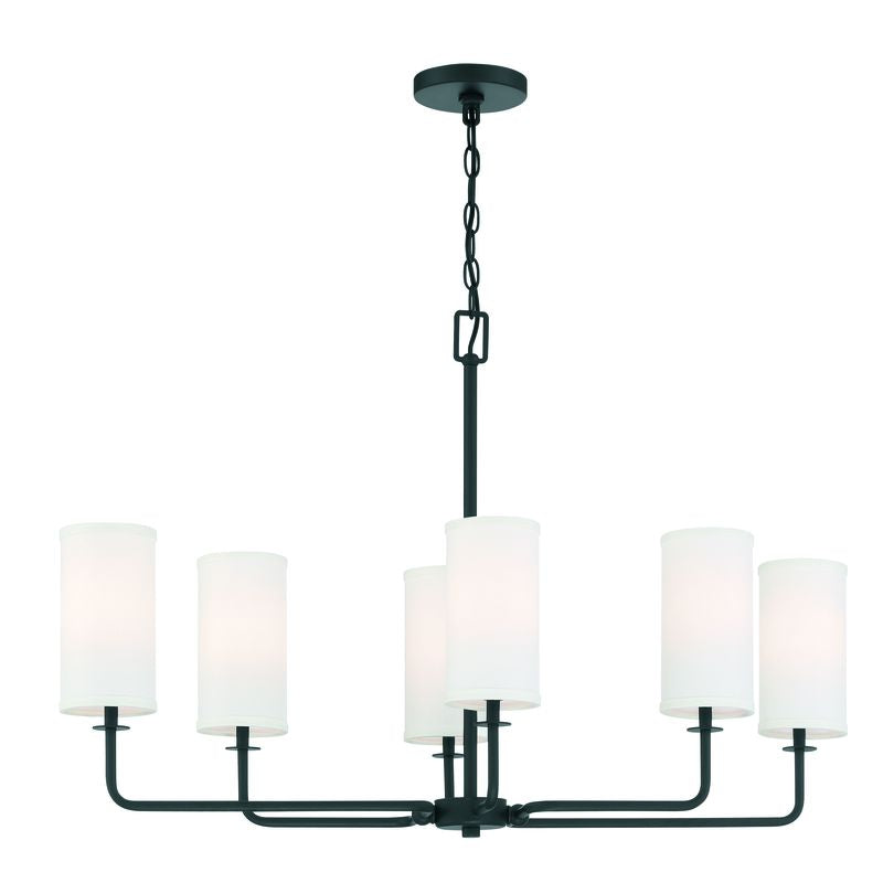 POWELL Chandelier Noir - 1-1756-6-89 | SAVOYS