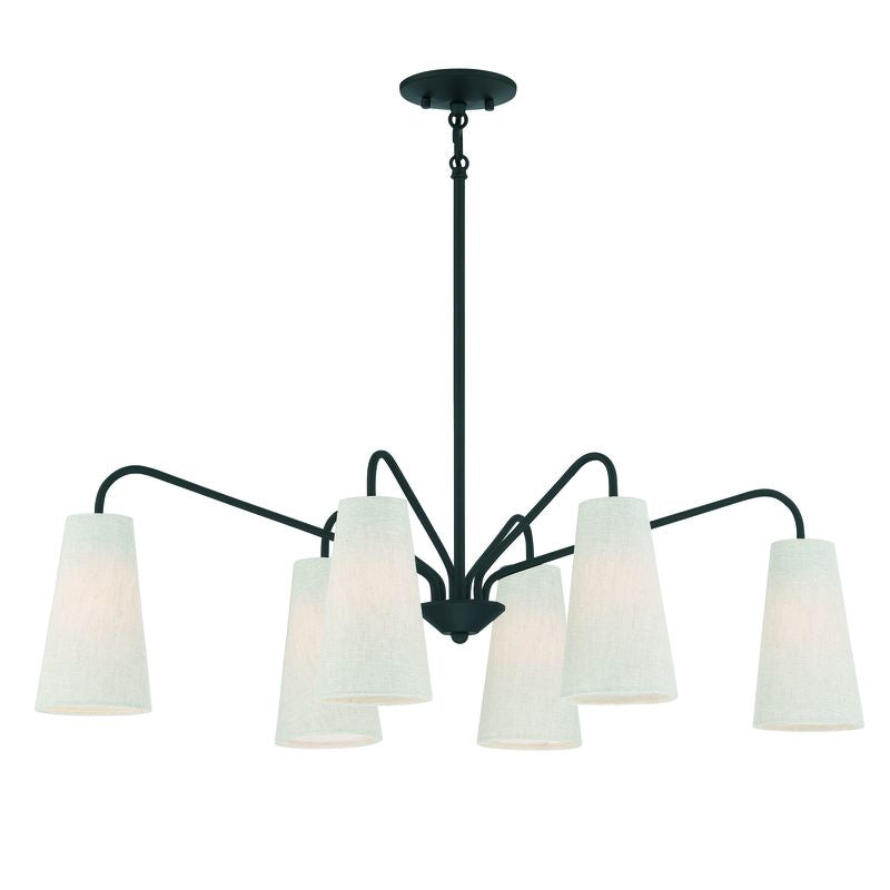 EDGEWOOD Chandelier Noir - 1-1785-6-89 | SAVOYS