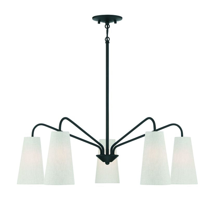 EDGEWOOD Chandelier Noir - 1-1786-5-89 | SAVOYS