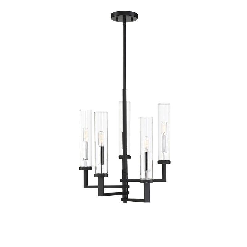 FOLSOM Chandelier Noir, Chrome - 1-2135-5-67 | SAVOYS