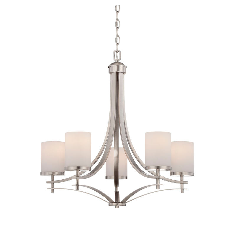 COLTON Chandelier Nickel - 1-330-5-SN | SAVOYS