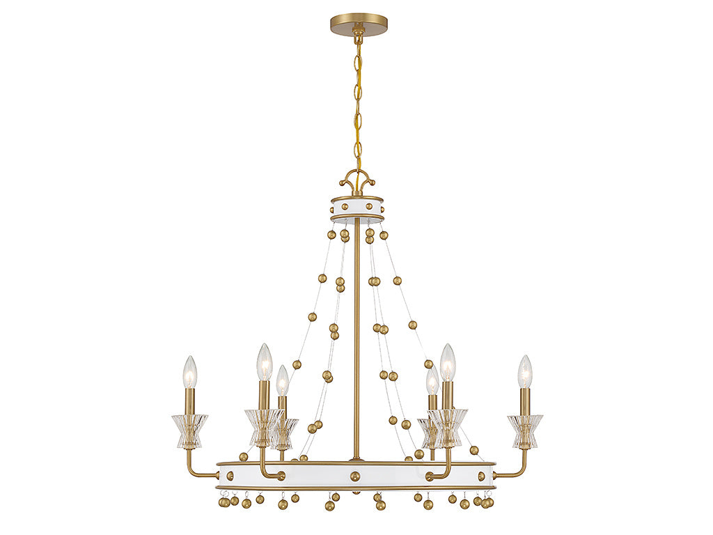 IRIS Chandelier Blanc - 1-3804-6-142 | SAVOYS