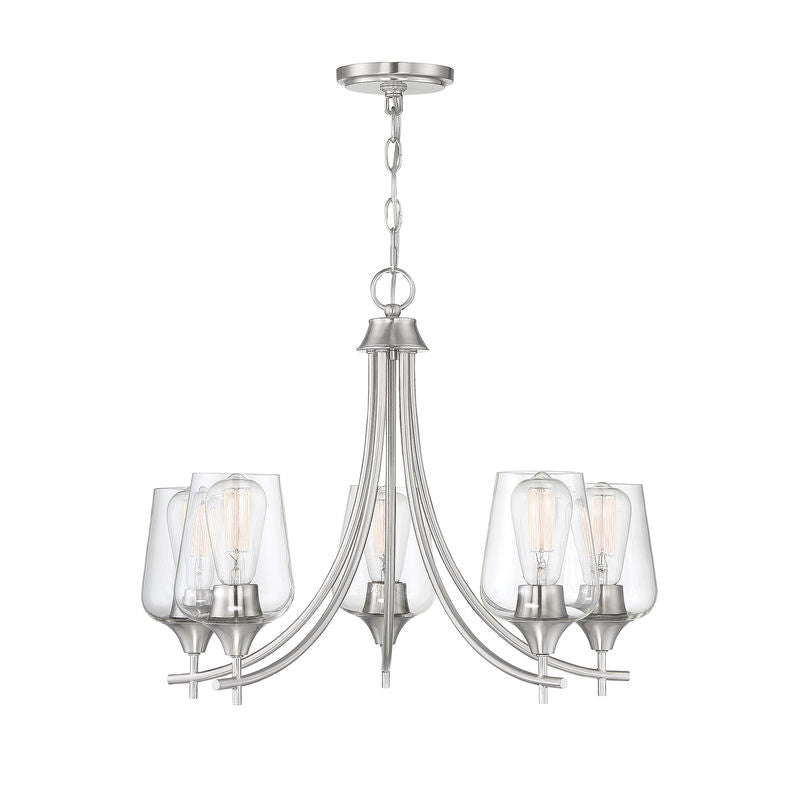 OCTAVE Chandelier Nickel - 1-4032-5-SN | SAVOYS