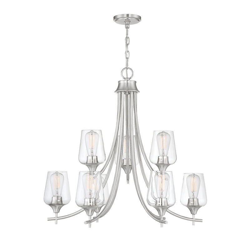 OCTAVE Chandelier Nickel - 1-4033-9-SN | SAVOYS