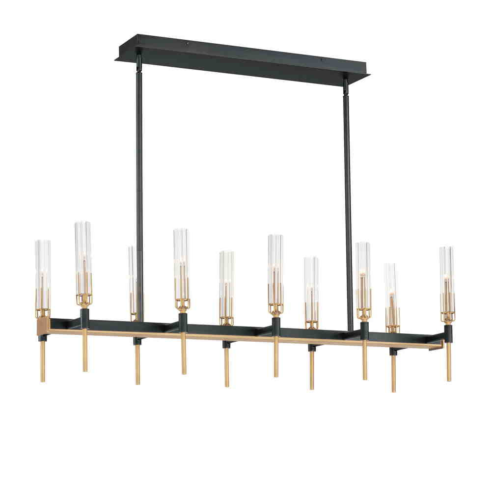 FLAMBEAU Suspension lineaire Noir, Or - 16127CLBKAB | MAXIM/ET2