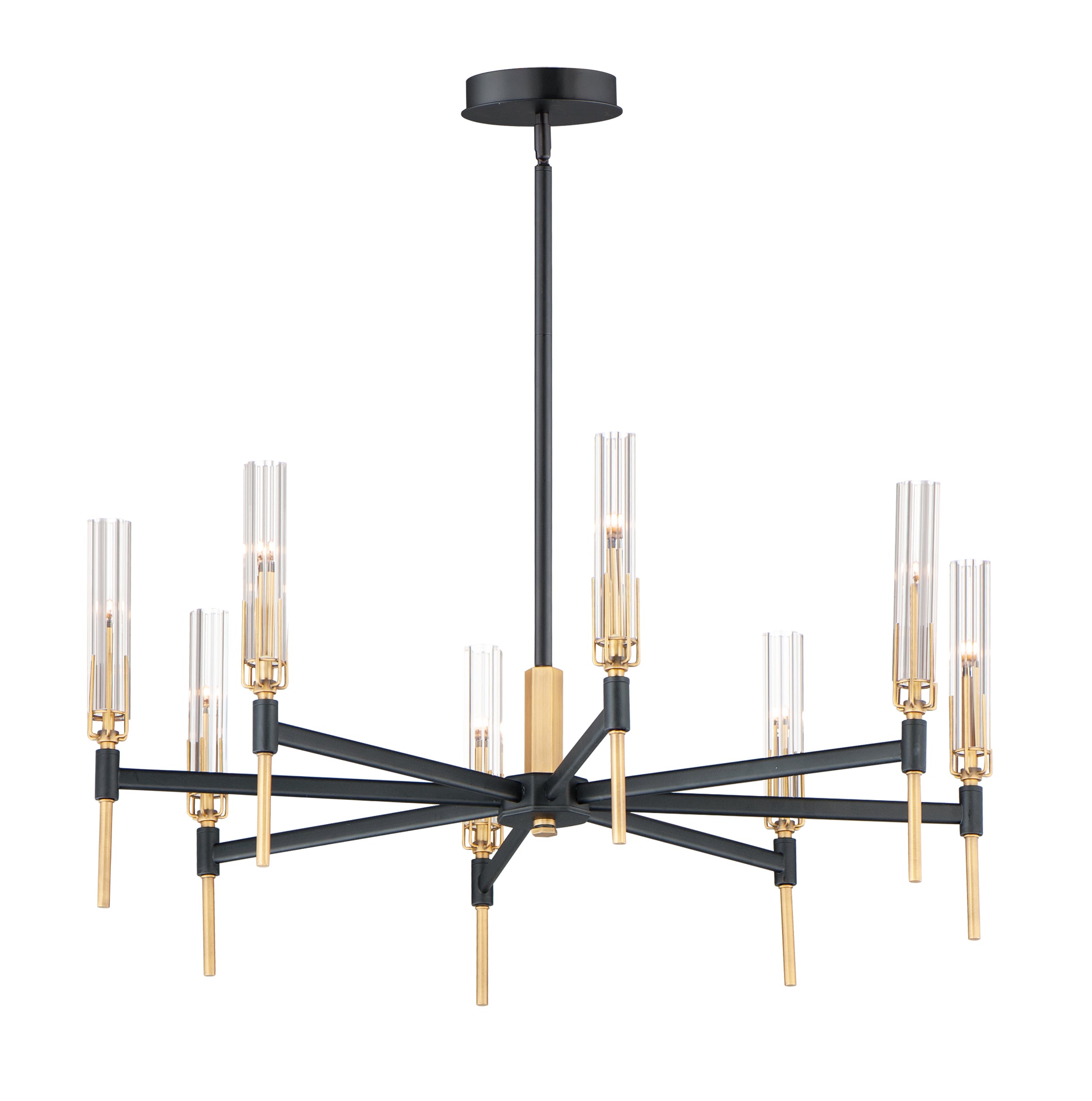 FLAMBEAU Chandelier Noir, Or - 16128CLBKAB | MAXIM/ET2