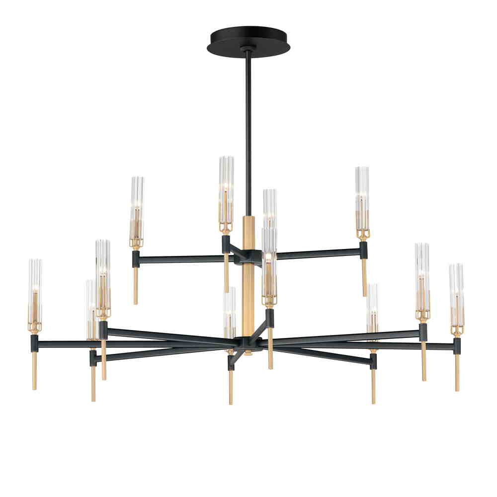 FLAMBEAU Chandelier Noir, Or - 16129CLBKAB | MAXIM/ET2