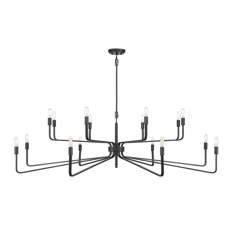 SALEM Chandelier Noir - 1-6402-16-190 | SAVOYS