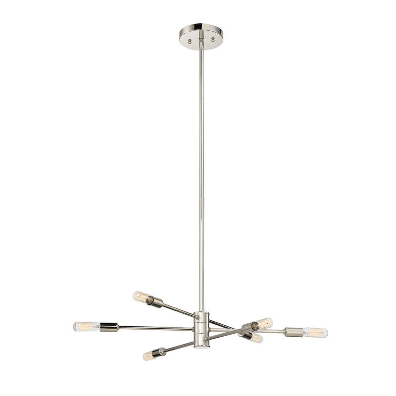 LYRIQUE Chandelier Nickel - 1-7000-6-109 | SAVOYS