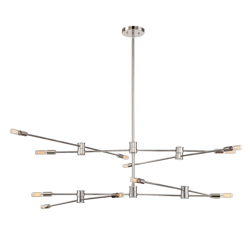 LYRIQUE Chandelier Nickel - 1-7001-12-109 | SAVOYS