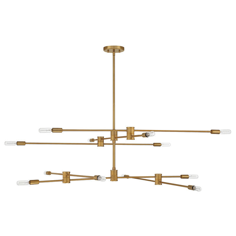 LYRIQUE Chandelier Gold - 1-7001-12-322 | SAVOYS