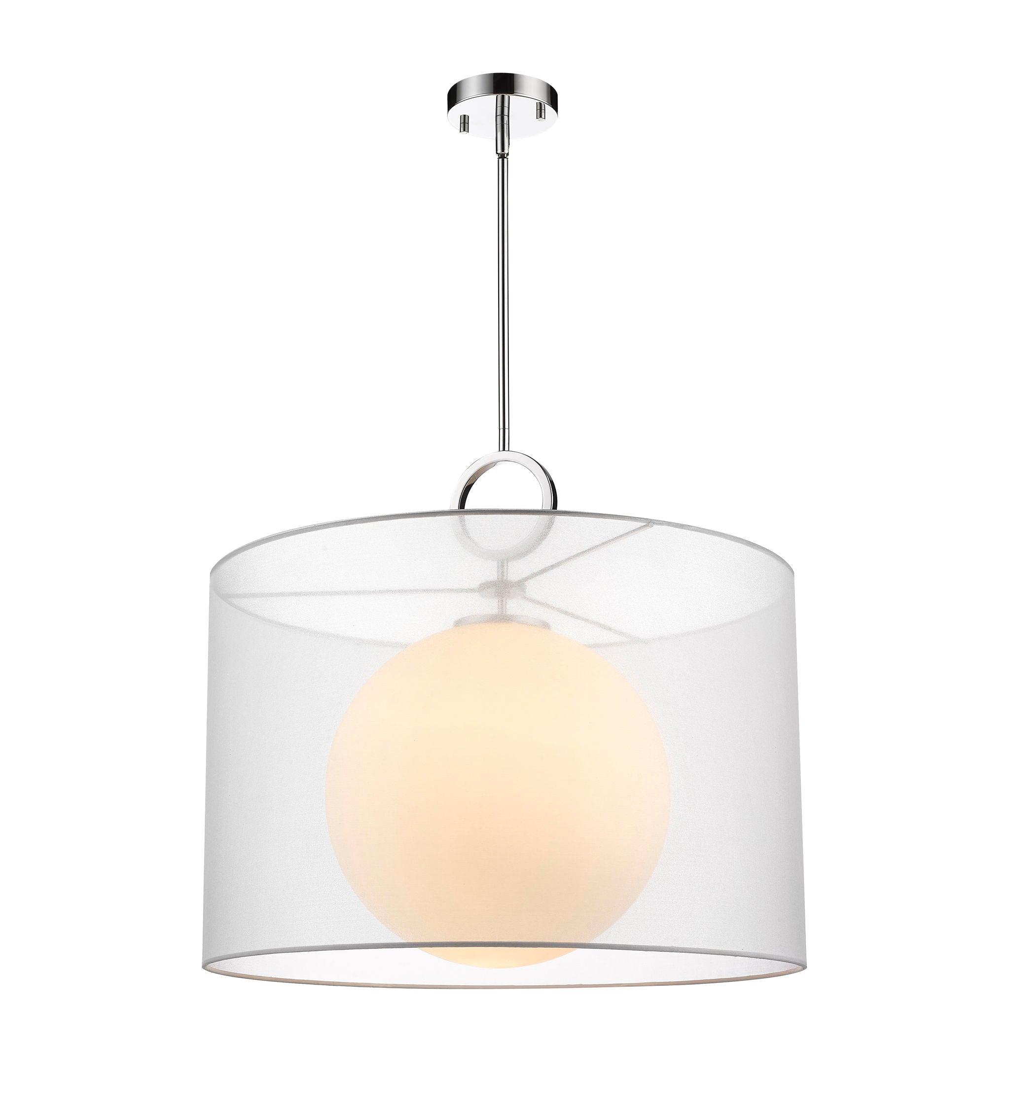 AROSIA Pendant Chrome, White - 194-24W-C | Z-LITE