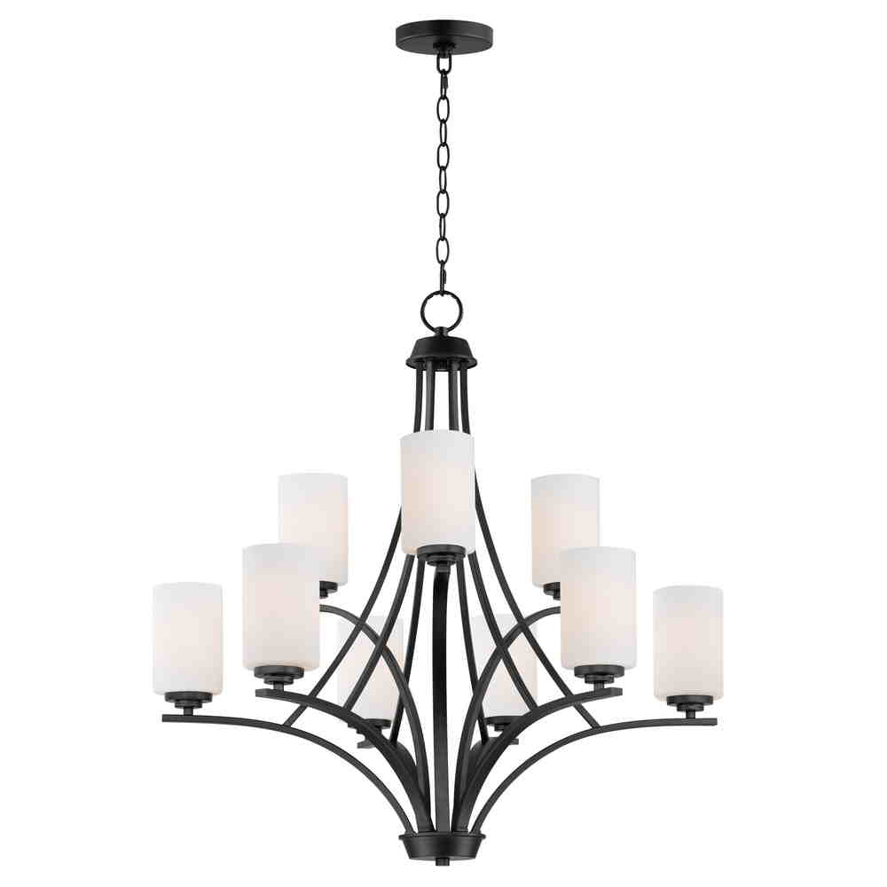 DEVEN Chandelier Noir - 20036SWBK | MAXIM/ET2