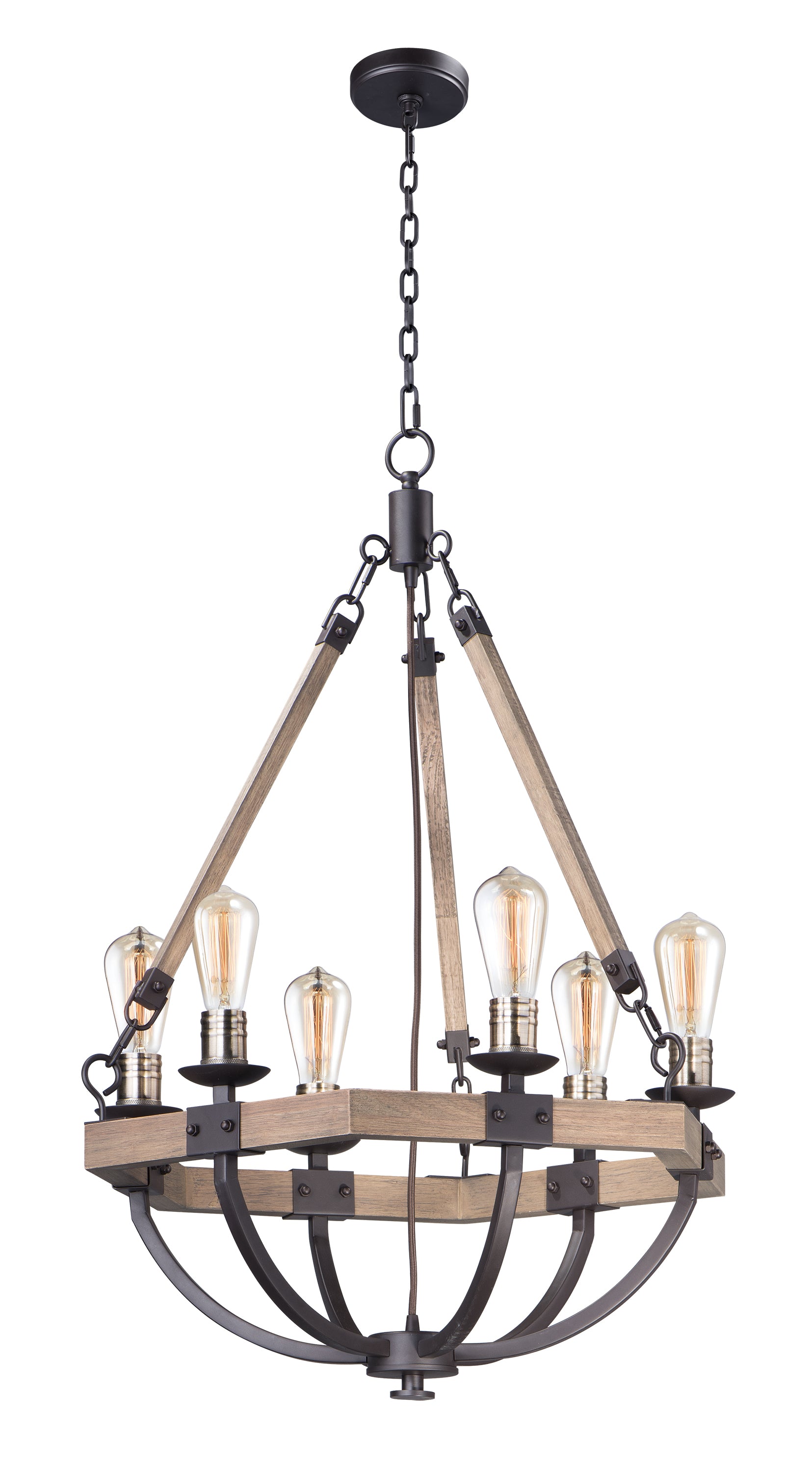 LODGE Chandelier Bronze - 20335WOBZ | MAXIM/ET2