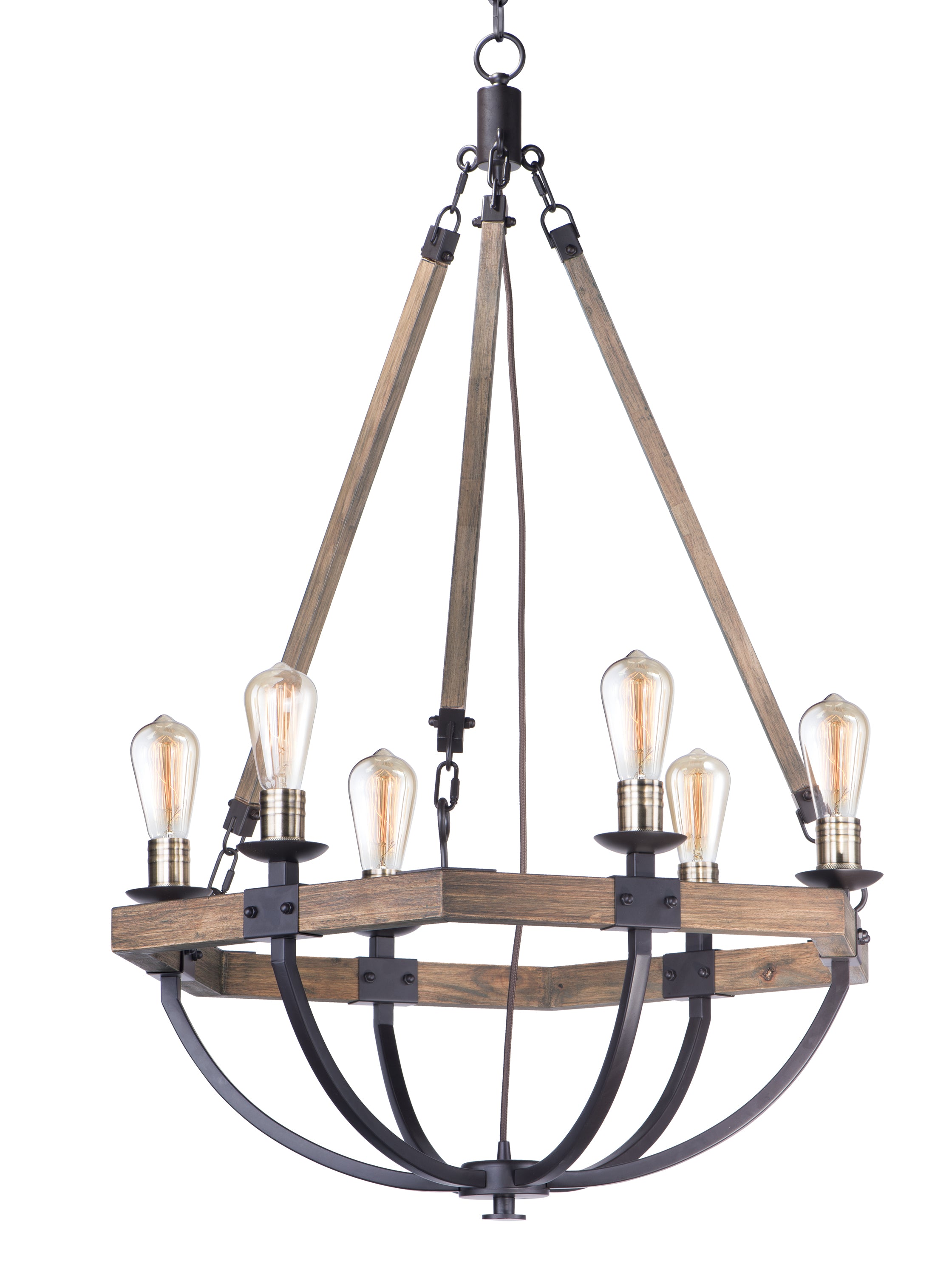 LODGE Chandelier Bronze - 20337WOBZ | MAXIM/ET2